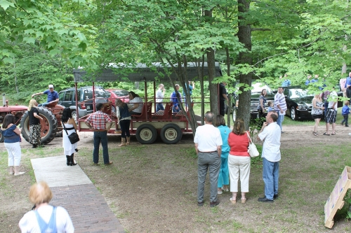 Shuttle ride into the farm